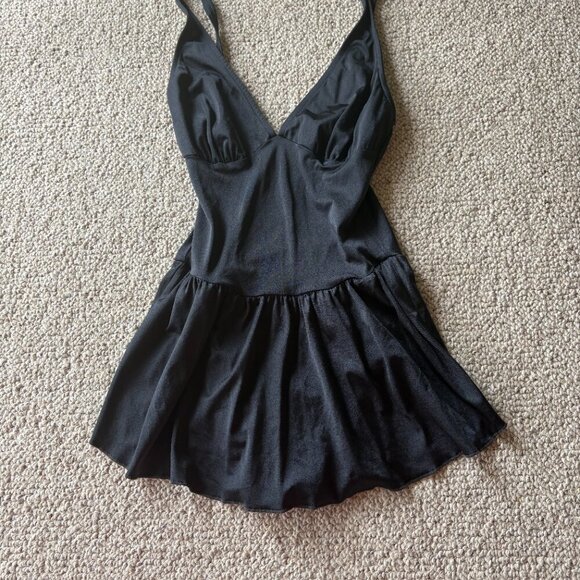 Vintage Givenchy Swimwear – Black Skirted One Piece | Size 12 | Union Made - Picture 2 of 14